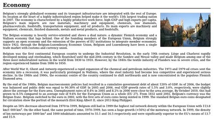 Economy Belgium 1 (News World)