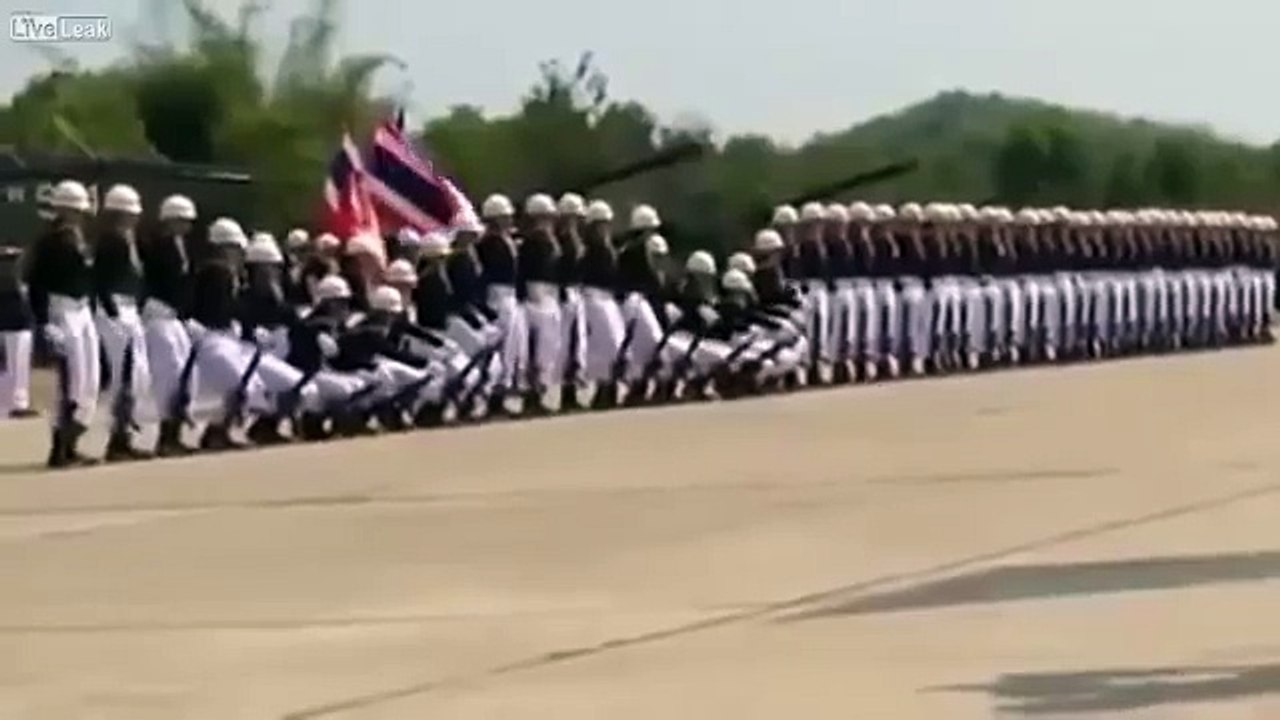 Royal Thai Navy Parade With Domino Style