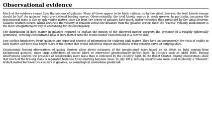 Observational evidence Dark matter 1 (News World)