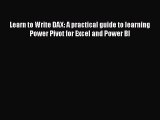 [PDF] Learn to Write DAX: A practical guide to learning Power Pivot for Excel and Power BI
