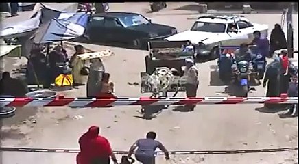 Un âne se fait violemment percuter par un train à un passage à niveau (Égypte)