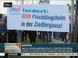 Austriacos se manifiestan en contra de albergue para refugiados