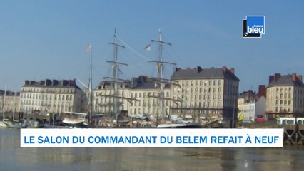 Le salon du commandant refait à neuf pour les 120 ans du Belem