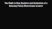 PDF The Right to Buy: Analysis and Evaluation of a Housing Policy (Real Estate Issues)  Read