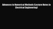 PDF Advances in Numerical Methods (Lecture Notes in Electrical Engineering)  EBook