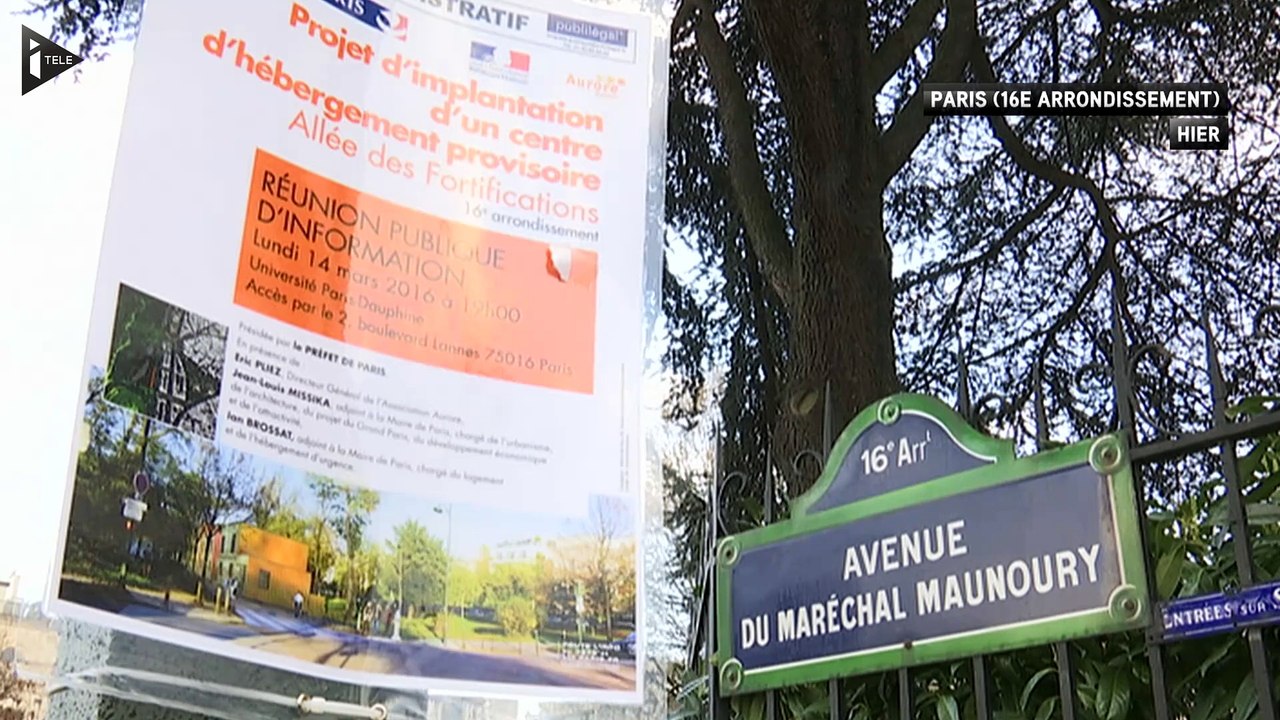 Des habitants du 16ème arrondissement opposés à un centre d'hébergement pour sans-abris