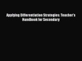 Download Applying Differentiation Strategies: Teacher's Handbook for Secondary Ebook