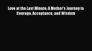 Read Love at the Last Minute: A Mother's Journey to Courage Acceptance and Wisdom Ebook Online