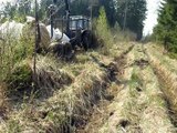 Belarus Mtz 1025.2 forestry tractor stuck