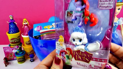 HUGE Cinderella Play Doh Surprise Egg Opening | Hello Kitty Littlest Pet Shop Disney Princ