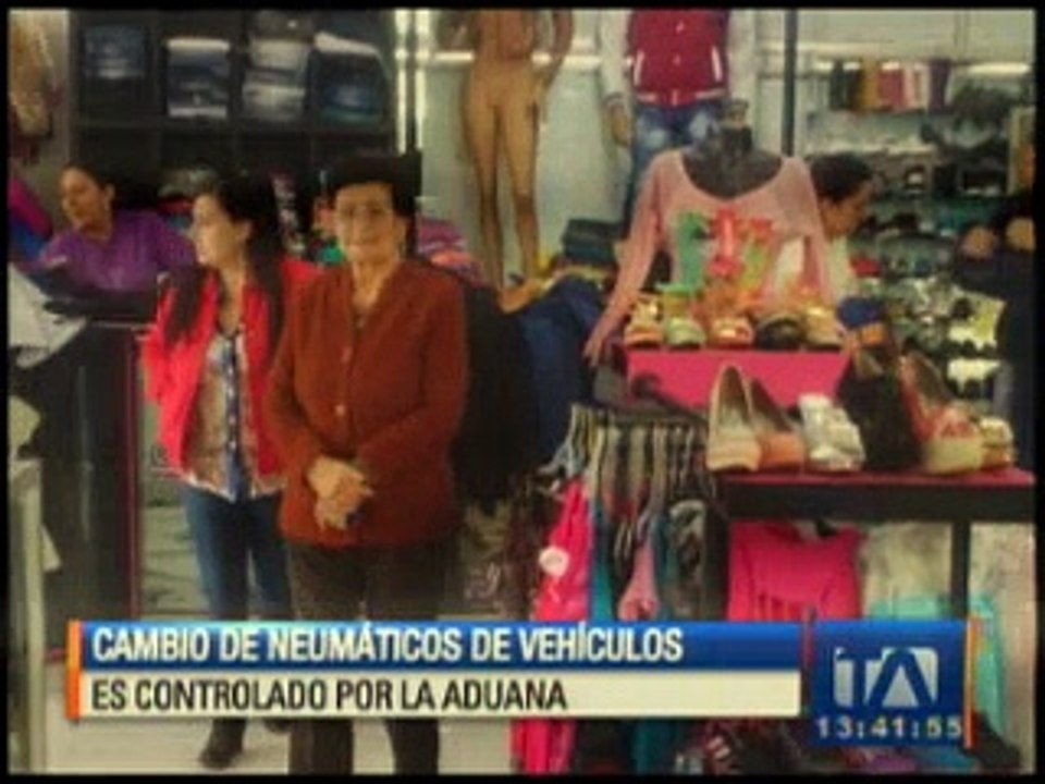 Cambio de neumáticos de vehículos es controlado por la aduana