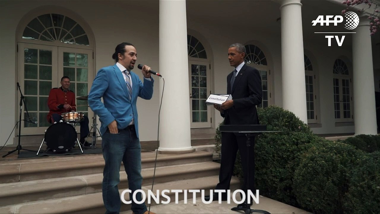 Obama rappt im rosengarten