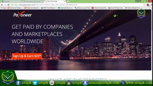 How to get Payoneer Card for free at home and earn 25$ in urdu hindi