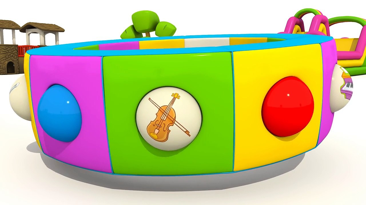 Children's MUSICAL INSTRUMENTS Games! Kid's Educational Cartoons - EXCAVATOR MAX - Videos for Kids!