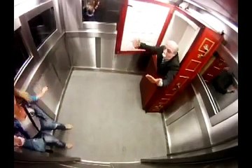 Dead Man Comes To Life In a Lift Prank