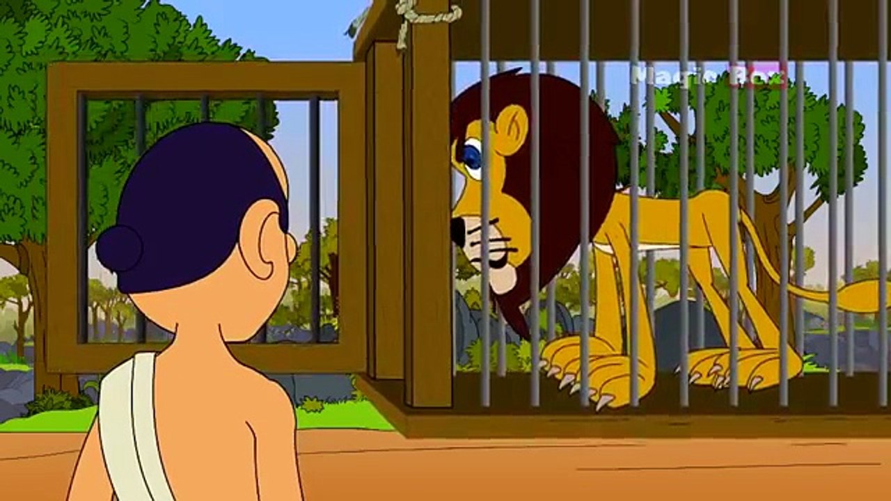 Caged Lion - Hitopadesha Tales In Hindi - Animation_Cartoon Stories For Kids-cartoon