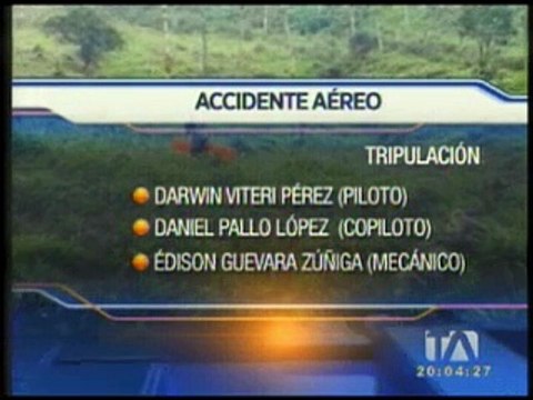 Nómina de militares fallecidos en accidente aéreo