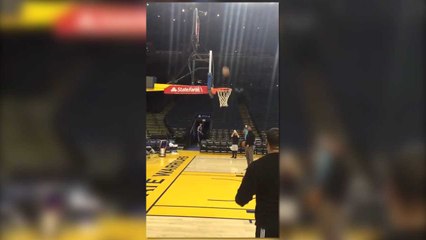 WATCH: Porzingis Mimic Steph Curry