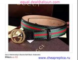 Gucci Interlocking G Buckle Belt Black Snakeskin Replica for Sale