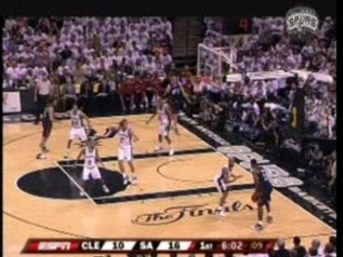 Tim Duncan Block On LeBron James in the paint