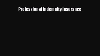 Read Professional Indemnity Insurance PDF Free