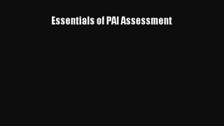 Read Essentials of PAI Assessment Ebook Free