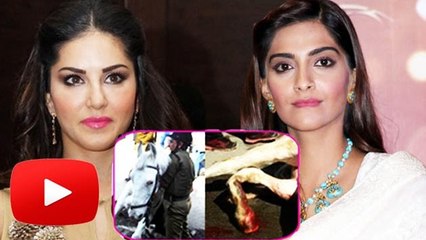 Sonam Kapoor & Sunny Leone SLAMS BJP MLA For Beating HORSE