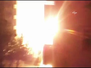 Arızalanan trafo bomba gibi patladı