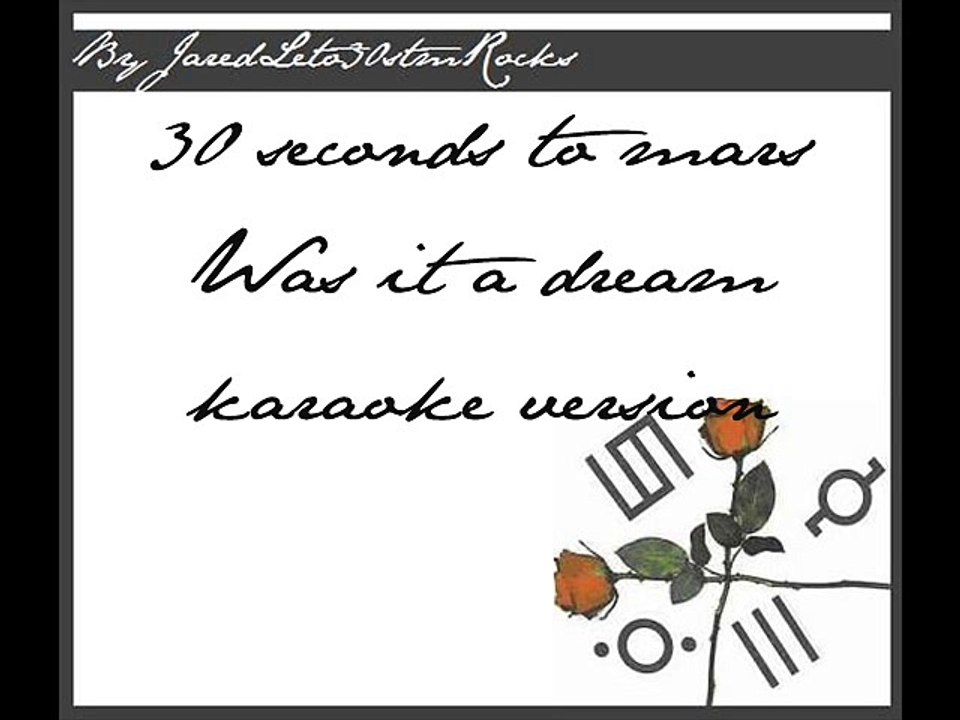 30 Seconds To Mars - Was it a dream [karaokeinstrumental]