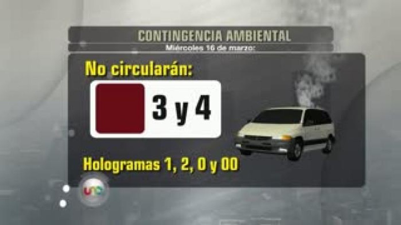 Mañana no circulan coches con engomado rojo y terminación 3 y4