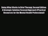 [PDF] Doing What Works in Brief Therapy Second Edition: A Strategic Solution Focused Approach