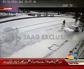 CCTV footage of Peshawar blast that targeted bus carrying govt employees