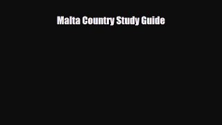 PDF Malta Country Study Guide Ebook