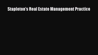 Download Stapleton's Real Estate Management Practice Ebook Free