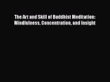 Download The Art and Skill of Buddhist Meditation: Mindfulness Concentration and Insight PDF