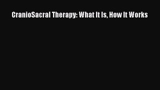 Read CranioSacral Therapy: What It Is How It Works Ebook Online
