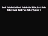 Download ‪Back Pain Relief(Back Pain Relief 4 Life Back Pain Relief Book Back Pain Relief Volume