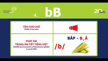 Learn Vietnamese with VLS - Vietnamese Alphabet (Part1 - 9 letters A-Ê)