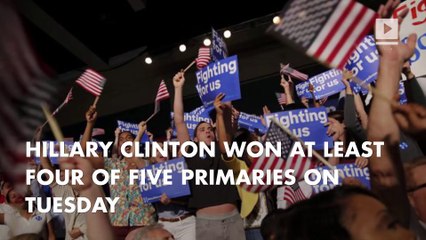 Clinton takes four states, giving a big boost to her delegate total