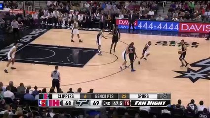 Austin Rivers Misses the Dunk - Clippers vs Spurs - March 15, 2016 - NBA 2015-16 Season
