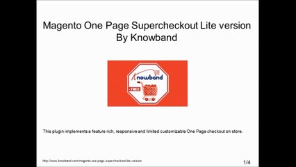 Magento One Page Supercheckout Lite version By Knowband