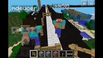 Wipeout/Mario kart in minecraft pe (funny)