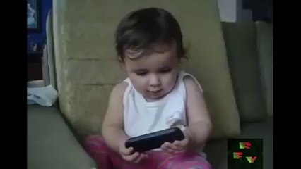 Hilarious Little Girl Talking To Phone