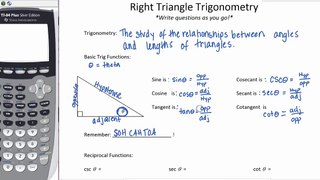 Ch 13 Day 1 Notes - Right Triangle Trig/SOH CAH TOA