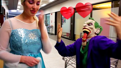 Spiderman & Frozen Elsa vs Joker!  Elsa is Kidnapped! Fun Superhero movie in Real Life -)