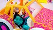 Barbie + Frozen Queen Elsa Meet Jurassic World DNA Color Dinosaur Indominus Rex Toy Unboxi