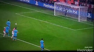 Lionel Messi penalty Arsenal Vs Barcelona (0 2) 1/8 Finale [23/02/2016]
