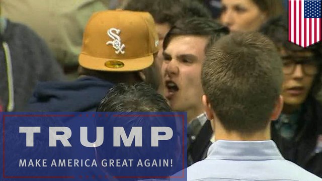 Donald Trump plus political rally equals fight, fight, fight