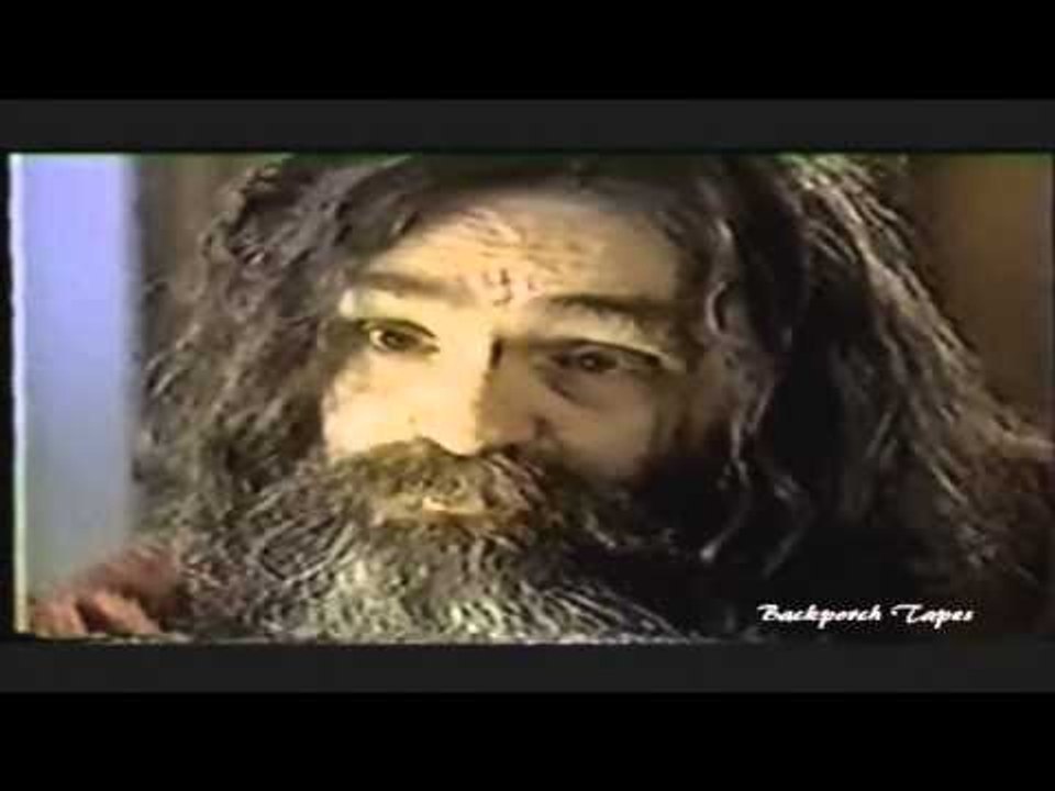 1986 Serial Killer: Charles Manson CBS interview from television in Los Angeles