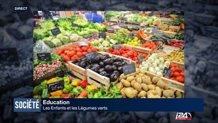 Les enfants et les légumes verts